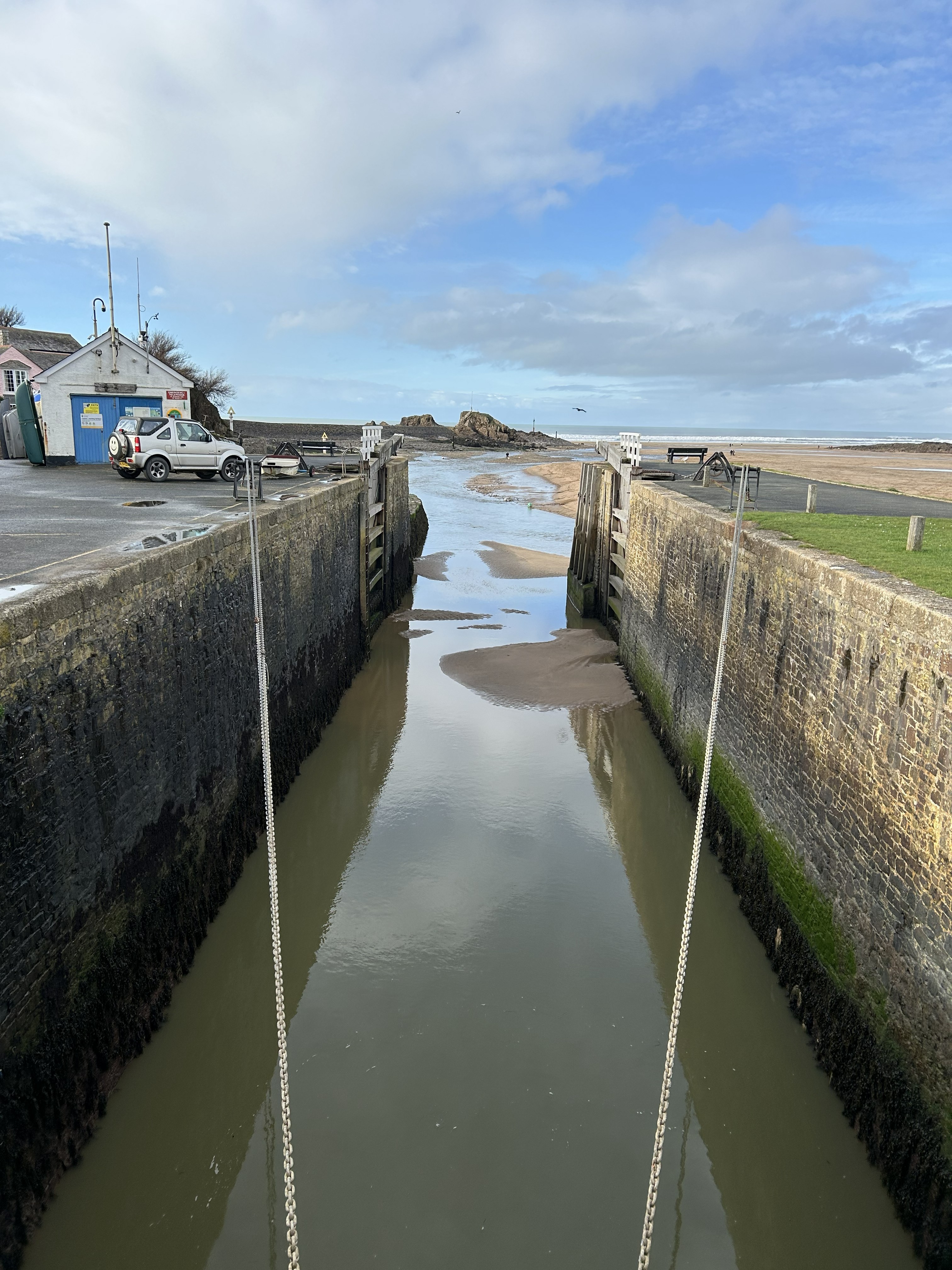 Narrowing beach